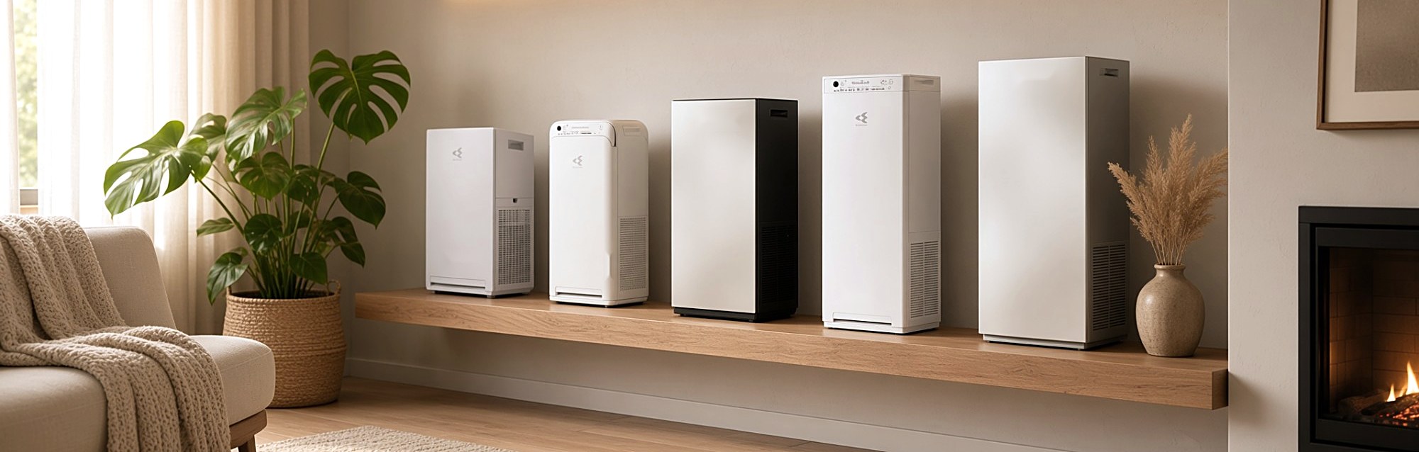 Модельний ряд очищувачів повітря Daikin у вітальні